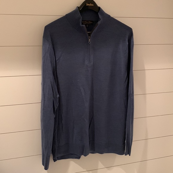 Brooks Brothers Merino Quarter Zip - Picture 3 of 9